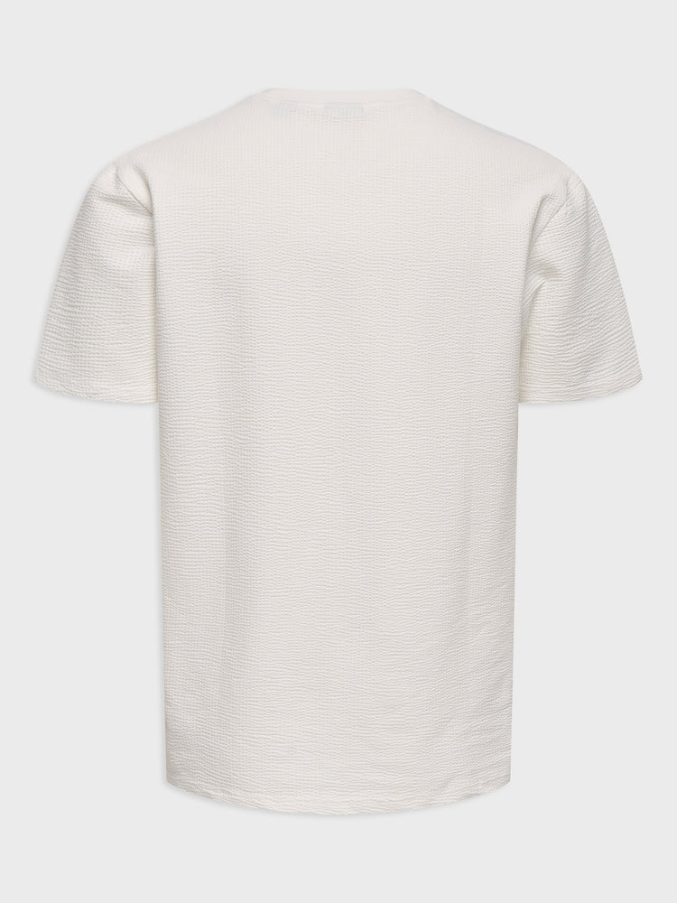 Ανδρικό t-shirt ONSKIAN LIFE REG SEERSUCKER SS TEE NOOS 22028692 | 22028692