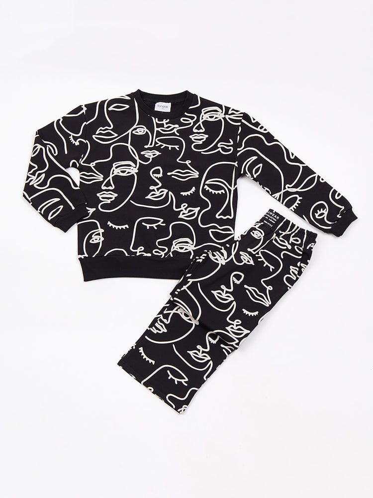 Εφηβικό σετ φόρμας σταμπωτή 48634 | 48634