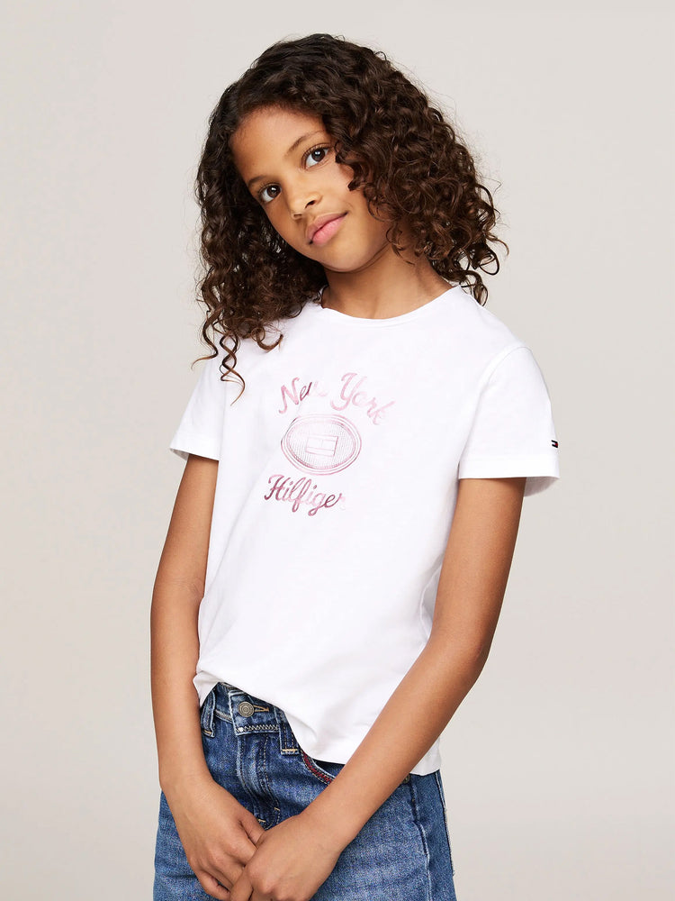 Παιδική μπλούζα HILFIGER NY FOIL REG TEE SS KG0KG08007YBR | KG0KG08007YBR