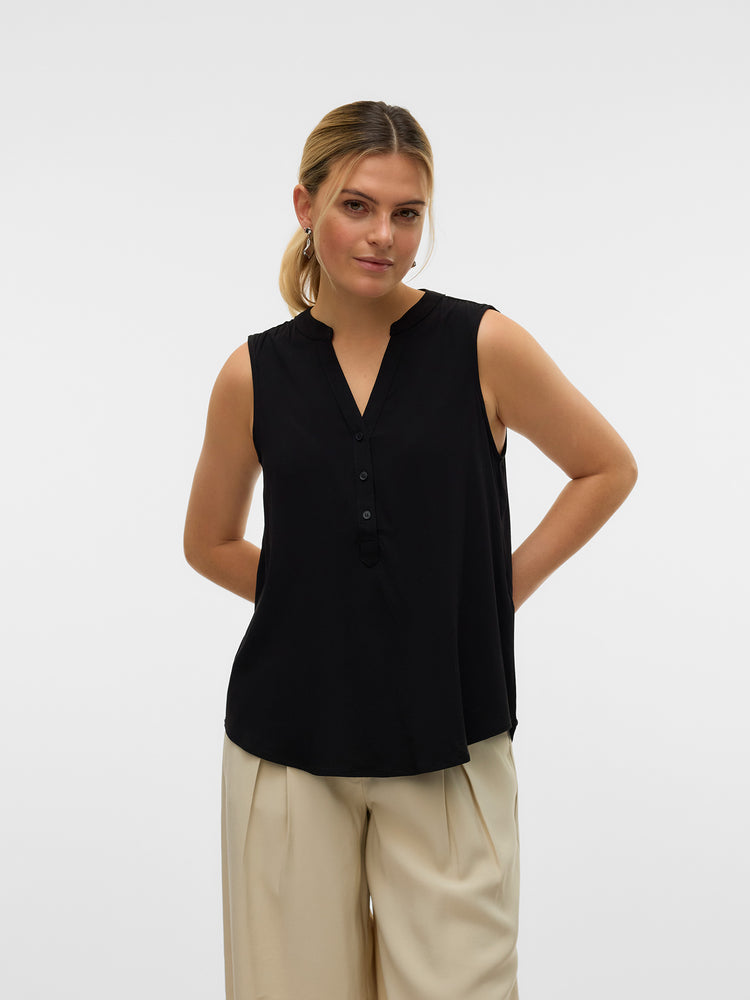Γυναικεία μπλούζα ασύμμετρη VMBELLA SL V-NECK TOP WVN GA NOOS 10326002 | 10326002