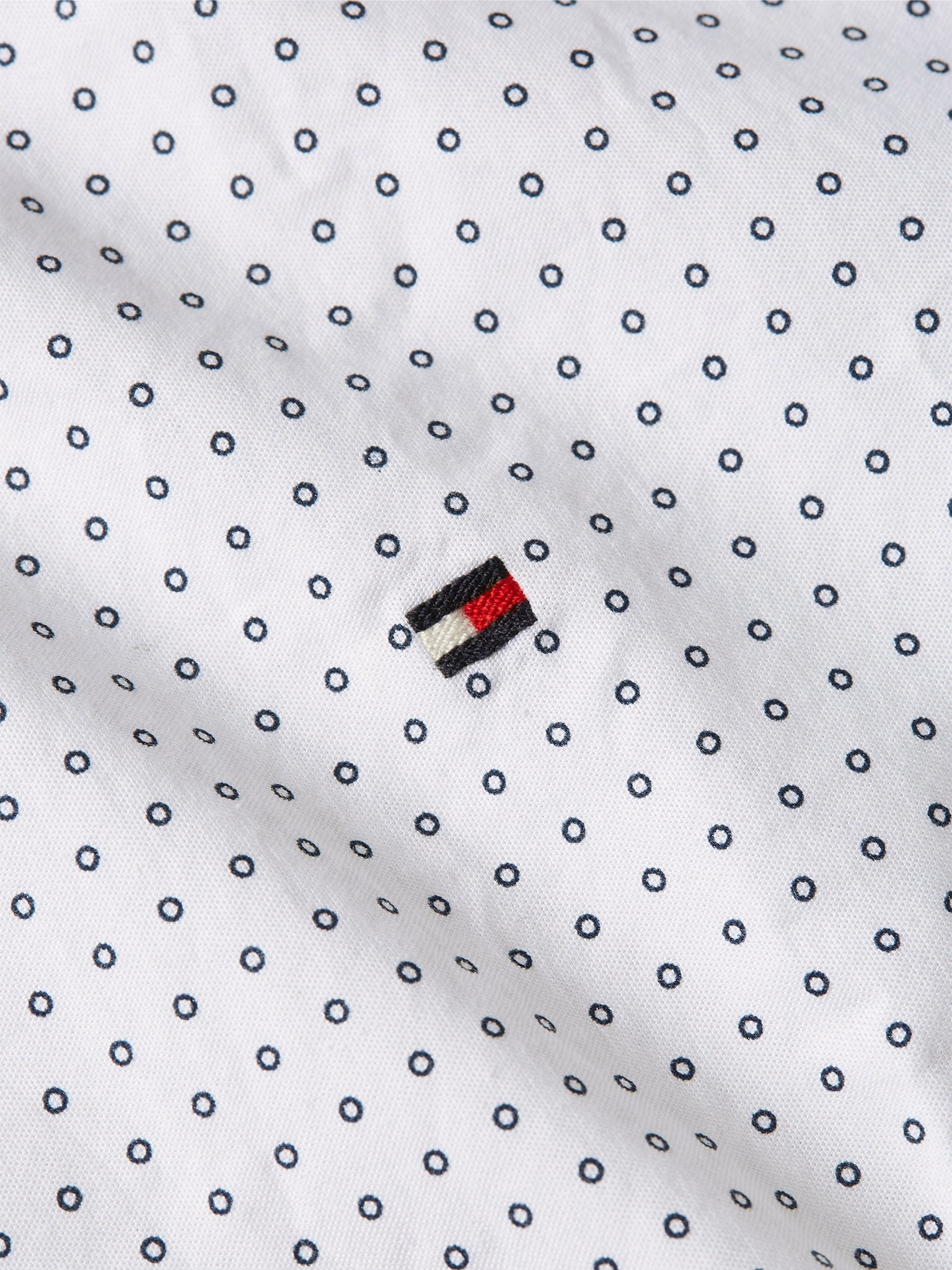 Ανδρικό πουκάμισο με μικροσχέδιο CL-W OXF CIRCLE PRINT SHIRT SF MW0MW34649YCF | MW0MW34649YCF