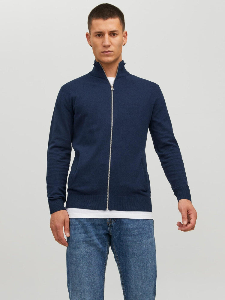 Ανδρική ζακέτα πλεκτή JJEEMIL KNIT TURTLE ZIP CARDIGAN NOOS 12223949 | 12223949