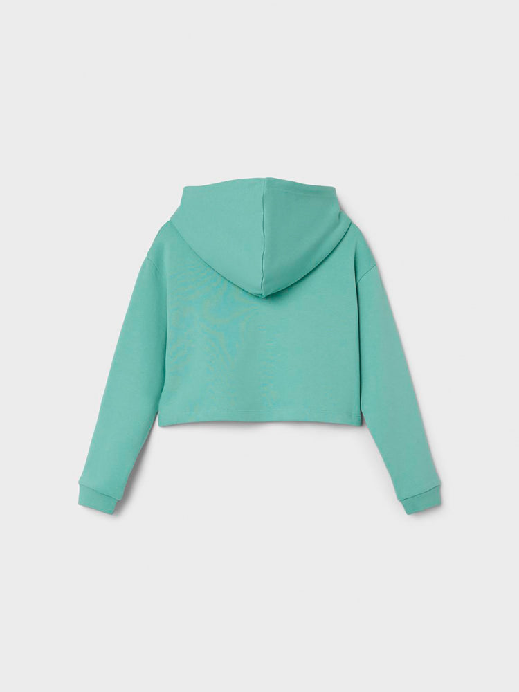Εφηβική μπλούζα φούτερ crop NKFJUKA LS CROPPED BOXY SWEAT WH BRU 13232815 | 13232815