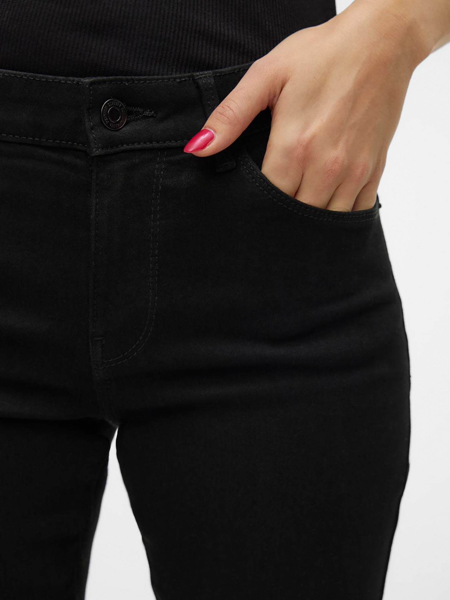 Γυναικείο παντελόνι τζιν VMELLY MR SKINNY JEANS BLK NOOS 10310691 | 10310691