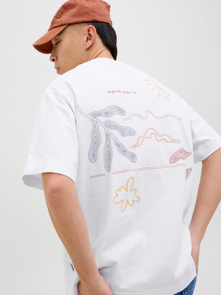 Ανδρικό t-shirt JORMARRAKESH SKETCH TEE SS CREW NECK 12273388 | 12273388