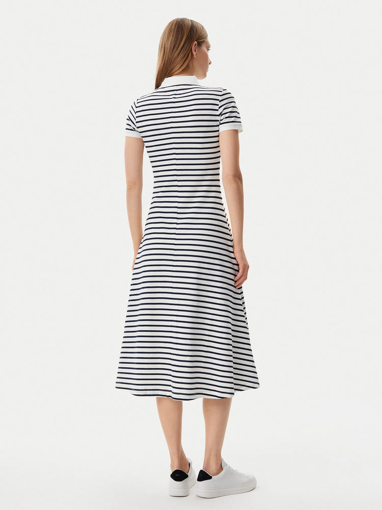 Γυναικείο φόρεμα ριγέ TJW MAXI POLO DRESS DW0DW203830FC | DW0DW203830FC