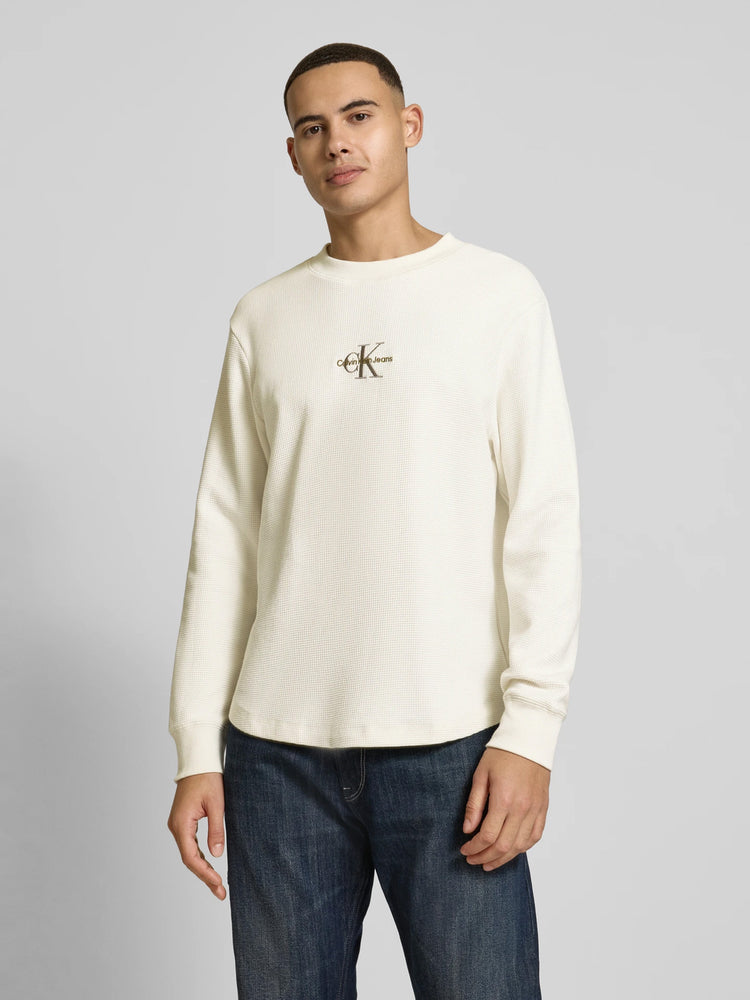 Ανδρική μπλούζα MONOLOGO WAFFLE LS TEE J30J327120YBI | J30J327120YBI