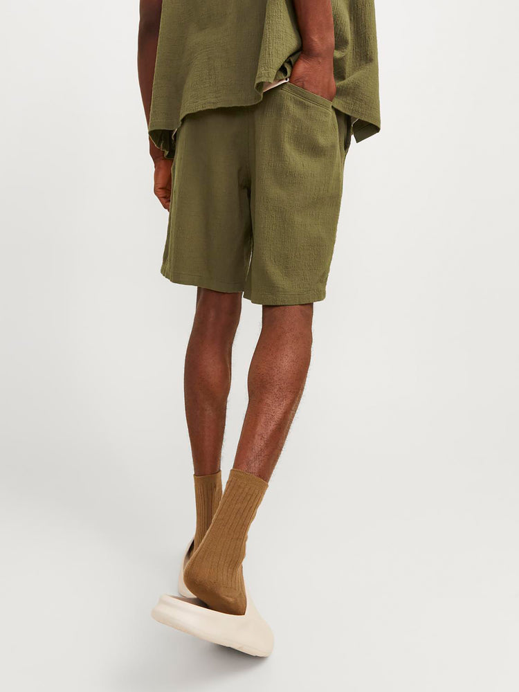 Ανδρική βερμούδα γκοφρέ JPSTJAIDEN CRINKLE JOGGER SHORT 12255861 | 12255861