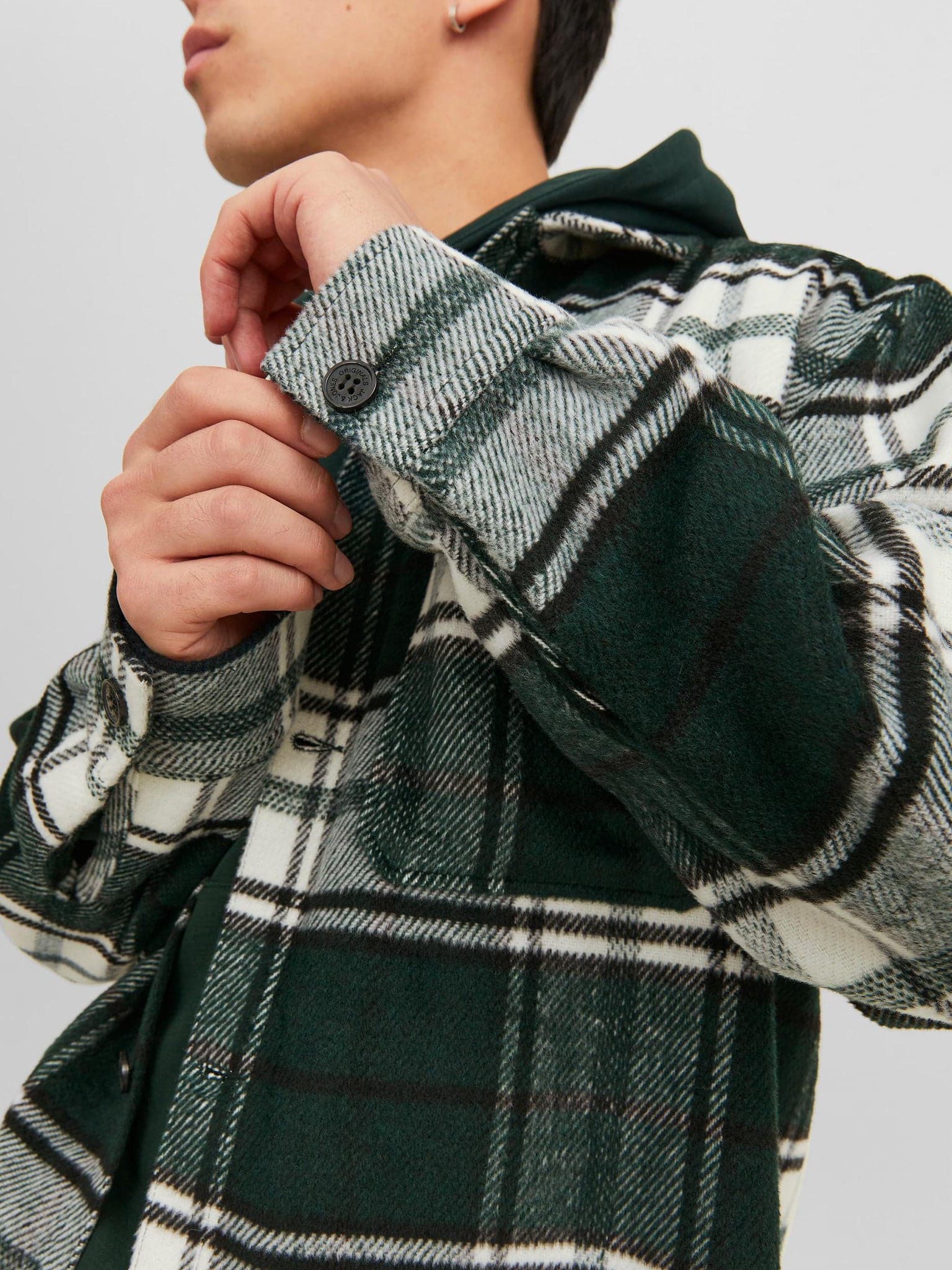 Ανδρικό πουκάμισο JORZAC CHECK OVERSHIRT 12239303 | 12239303
