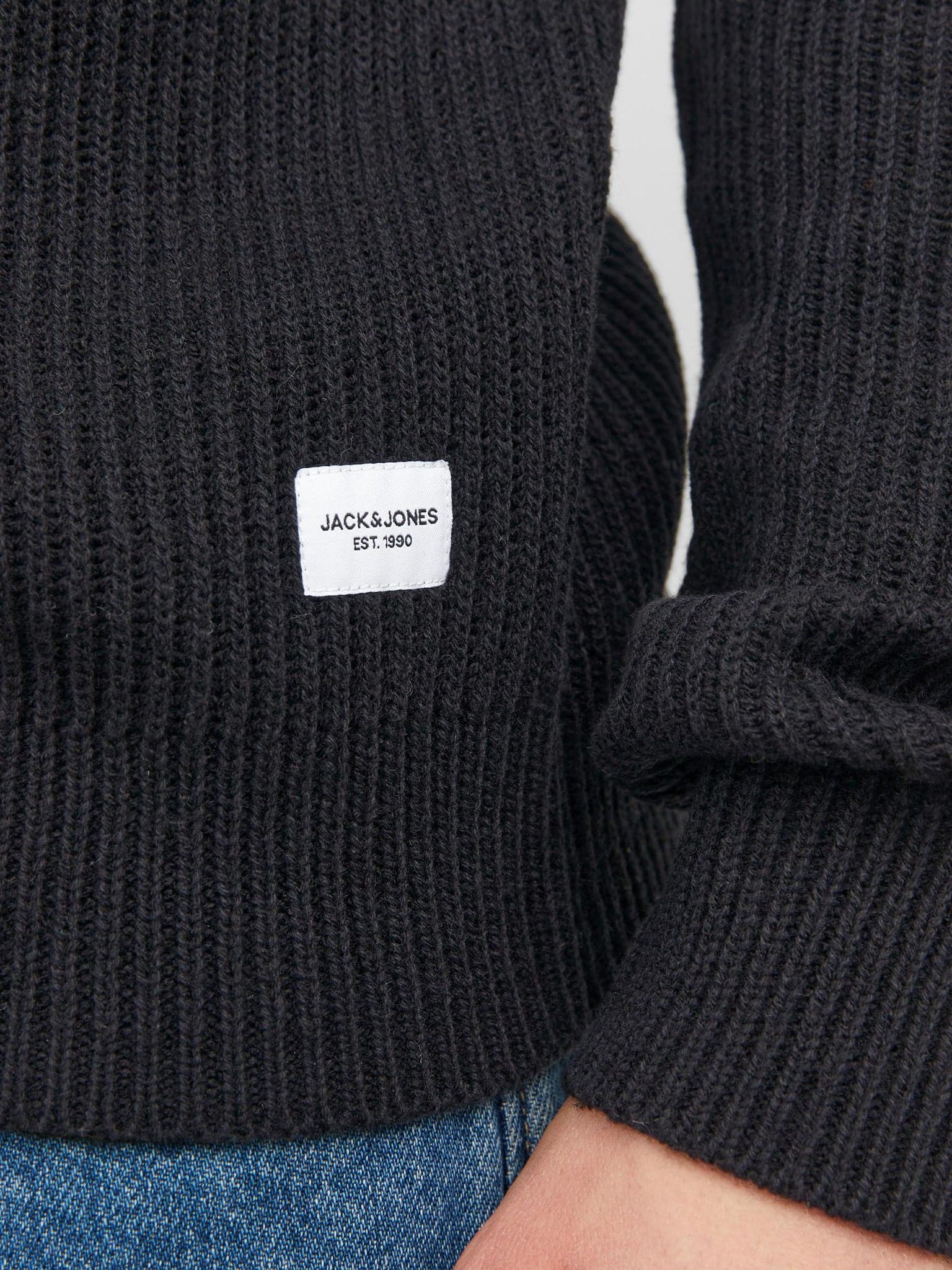 Ανδρική μπλούζα πλεκτή JJPANNEL KNIT CREW NECK AW23 12236304 | 12236304