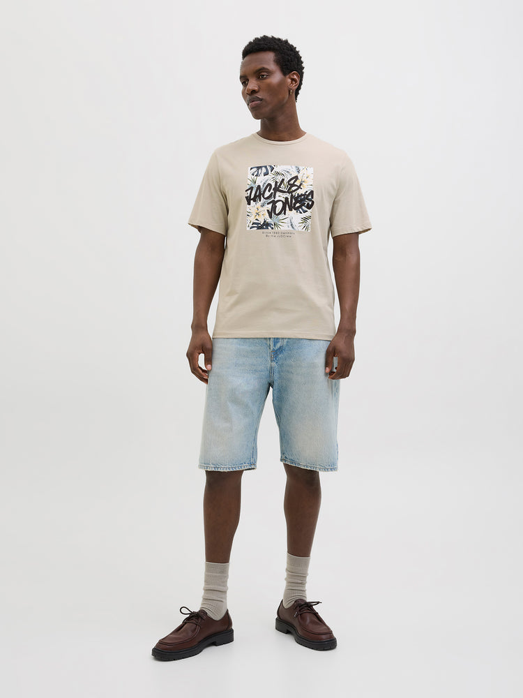 Ανδρικό t-shirt JJHAWAII SHAPE TEE SS CREW NECK 12269324 | 12269324