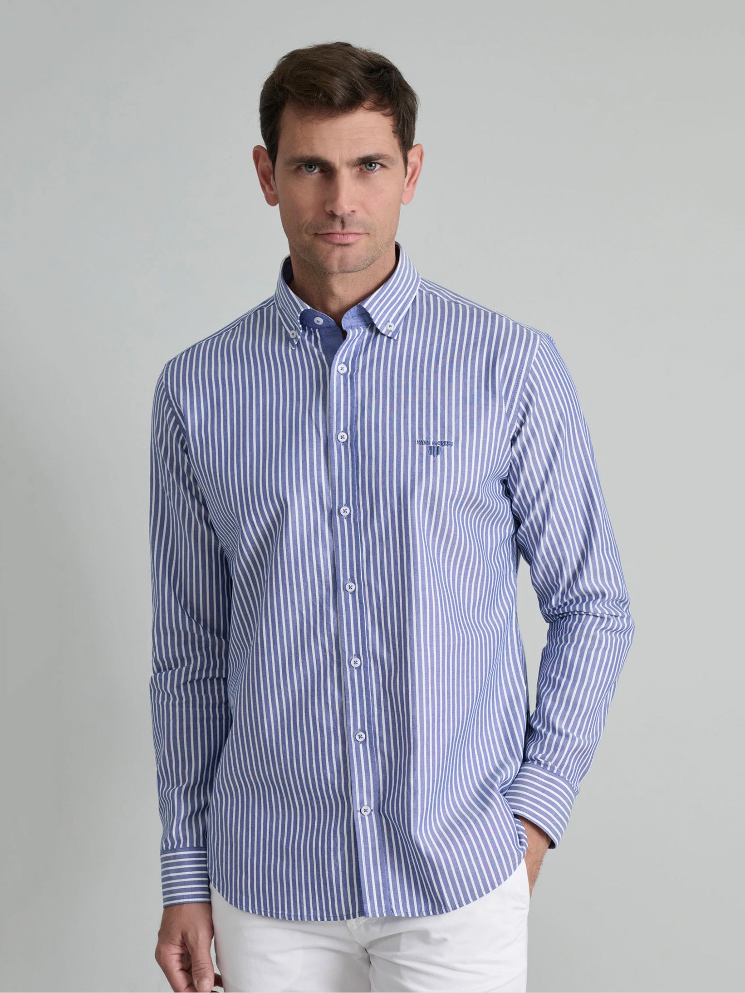 Ανδρικό πουκάμισο ριγέ 24NG.BX238/1B | 24NG.BX238/1B