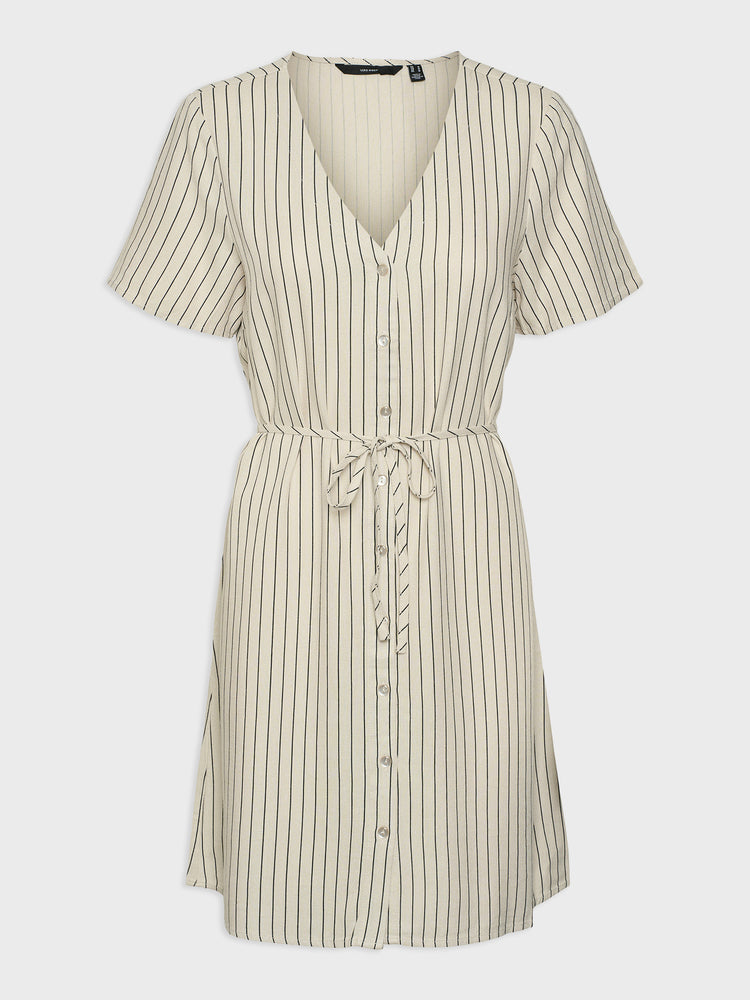Γυναικείο φόρεμα ρίγες VMMYMILO SS V-NECK DRESS WVN GA NOOS 10322976 | 10322976