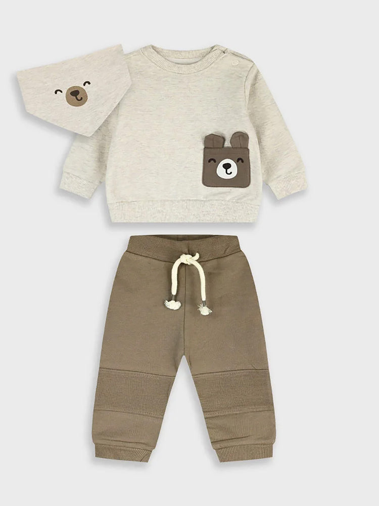 Βρεφικό σετ φόρμας 3 τεμ με σαλιάρα 11-125454-0 | 11-125454-0