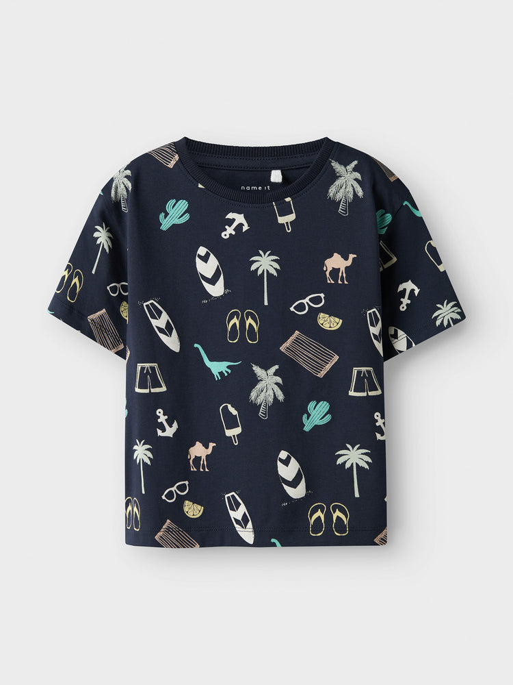 Παιδική μπλούζα σταμπωτή NMMJER NREG SS TOP 13243294 | 13243294