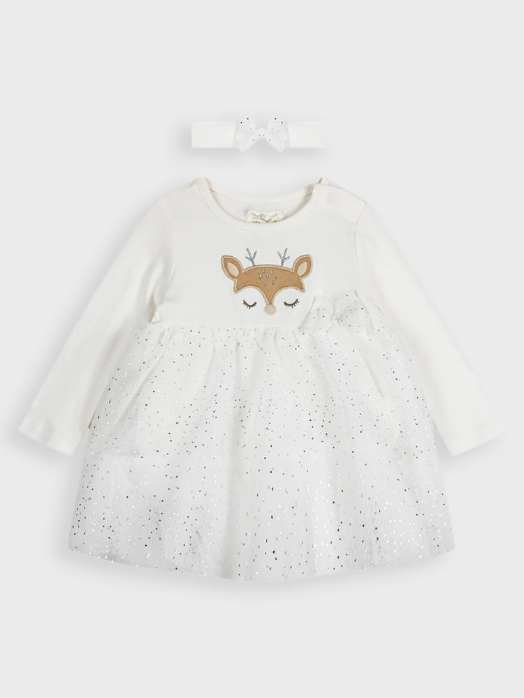 Βρεφικό φόρεμα με κορδέλα 44-123494-7 | 44-123494-7