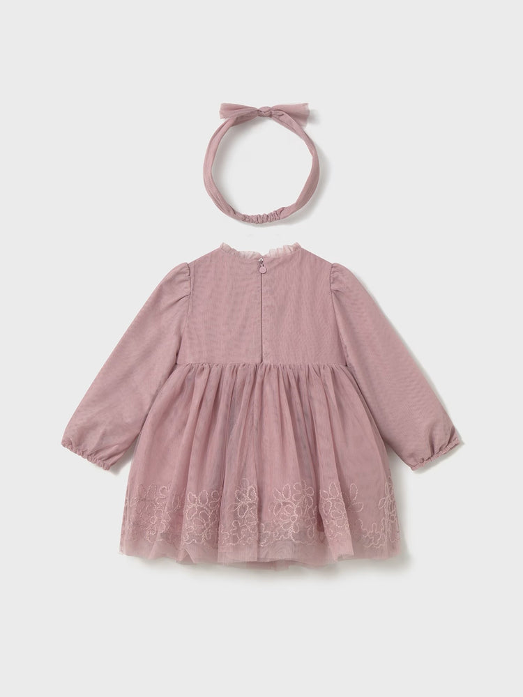 Βρεφικό φόρεμα τούλινο με κορδέλα 15-02902-065 | 15-02902-065