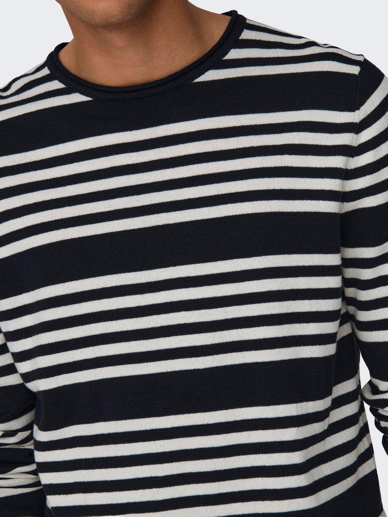 Ανδρική μπλούζα πλεκτή ONSOBY REG 14 STRIPE KNIT 22024378 | 22024378