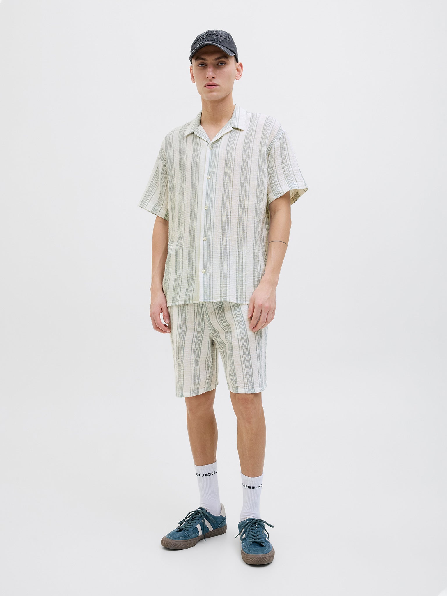Ανδρικό πουκάμισο ριγέ JOREASTER PATRAS RESORT SHIRT SS 12274798 | 12274798