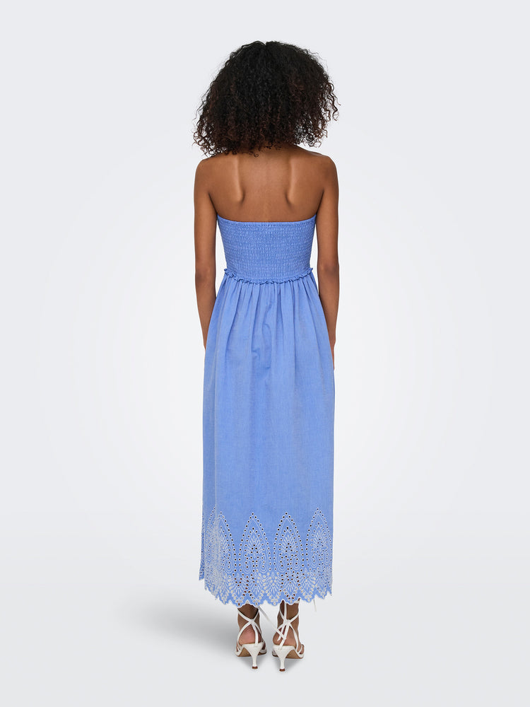 Γυναικείο φόρεμα κιπούρ ONLTULUM EMB SMOCK MAXI DRESS WVN 15343169 | 15343169