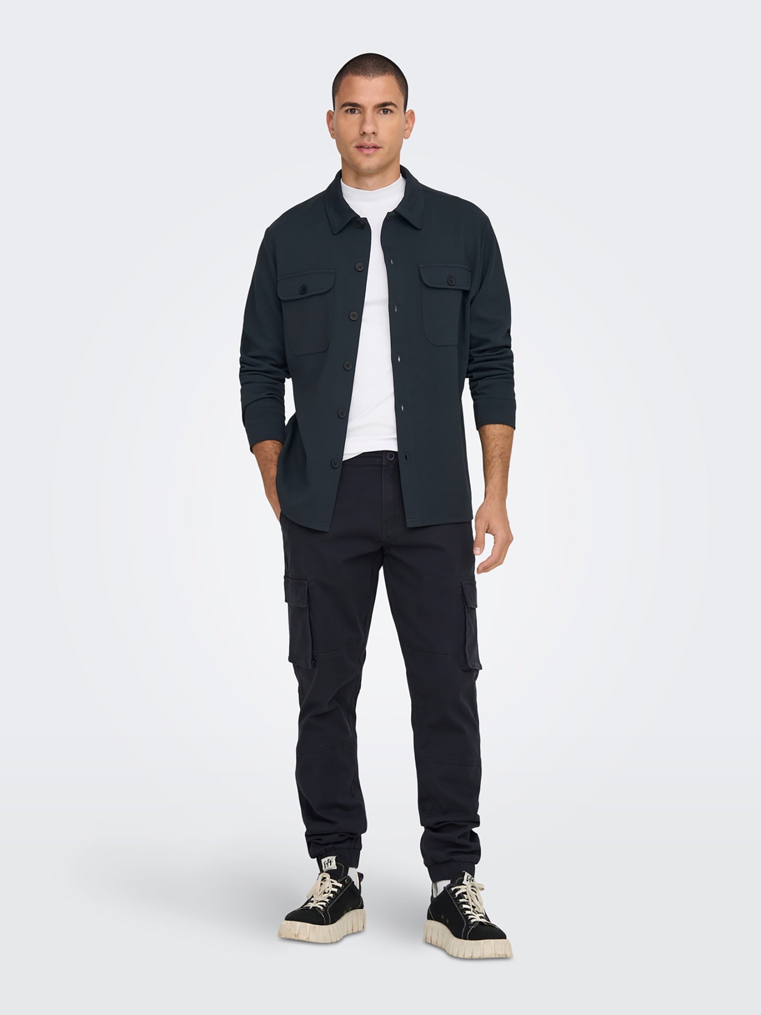 Ανδρικό πουκάμισο overshirt ONSNEWKODYL OVERSHIRT SWEAT NOOS 22021279 | 22021279