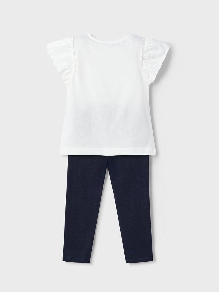 Παιδικό σετ με κολάν με μπλούζα λουλούδι 25-03705-061 | 25-03705-061