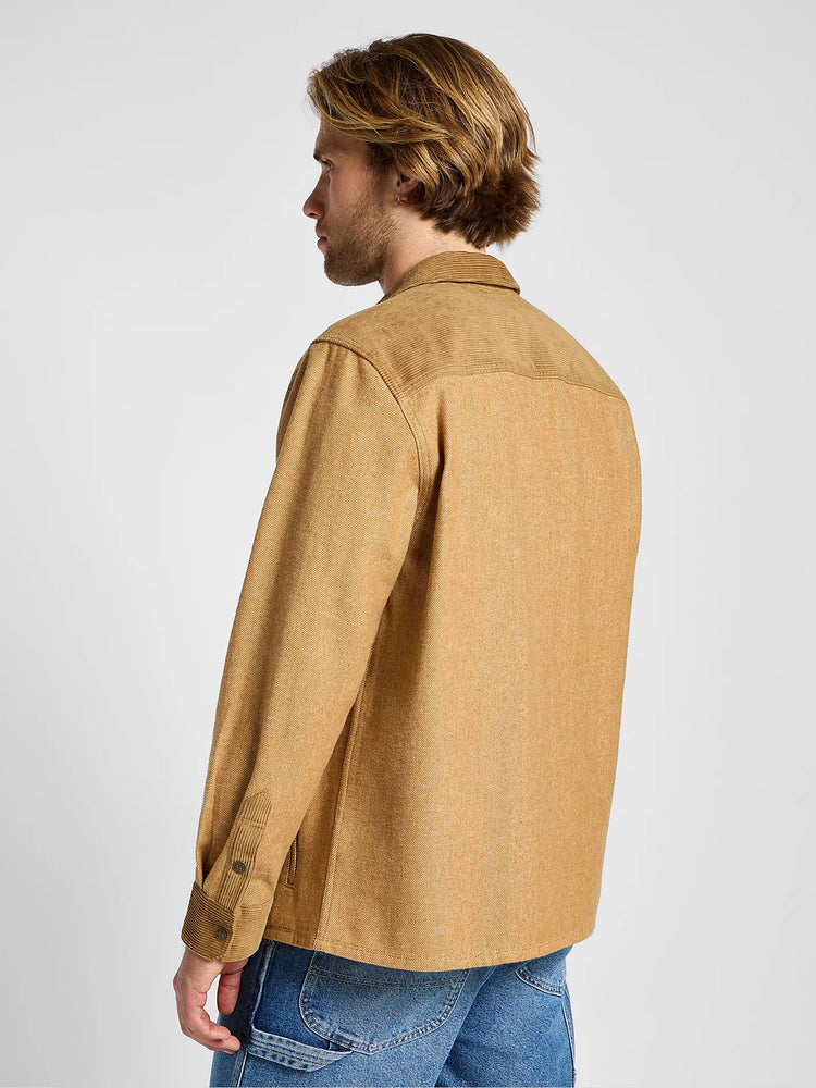 Ανδρικό τζάκετ mixed fabric shirt glazed ginger 112355502 | 112355502