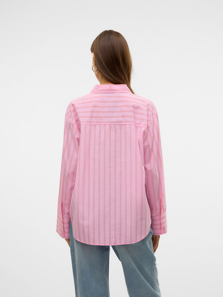 Γυναικείο πουκάμισο με ρίγα VMCHARLOTTE LS STRIPE EMB SHIRT WVN 10327538 | 10327538