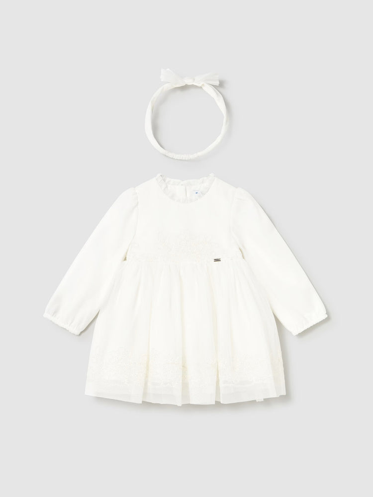 Βρεφικό φόρεμα τούλινο με κορδέλα 15-02902-064 | 15-02902-064