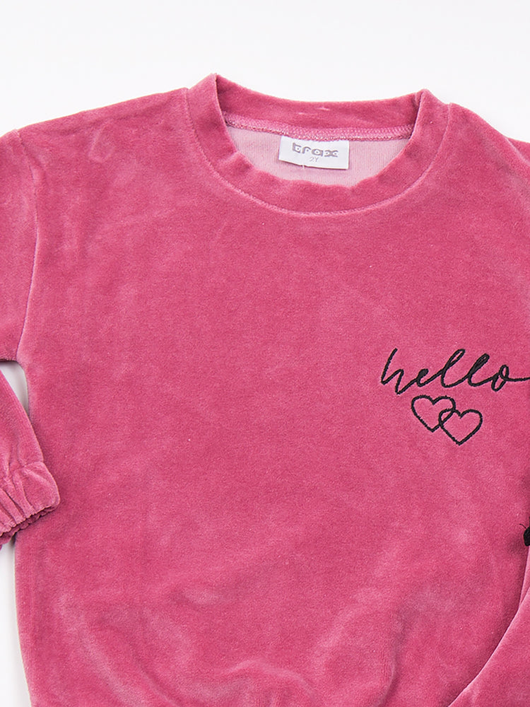 Παιδική φόρμα σετ βελουτέ 48745 | 48745