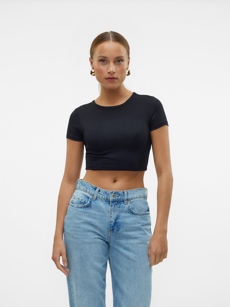Γυναικεία μπλούζα crop SNMARYON SS O-NECK TOP JRS 10328920 | 10328920