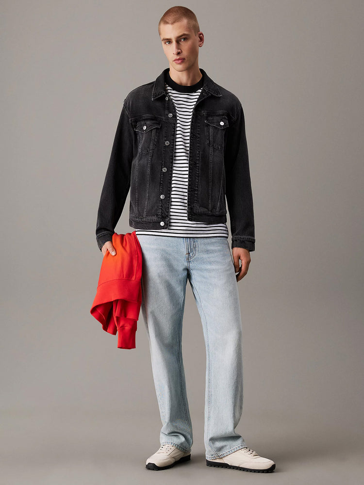 Ανδρικό t-shirt ριγέ HEAVY REGULAR TEE J30J3266830GO | J30J3266830GO