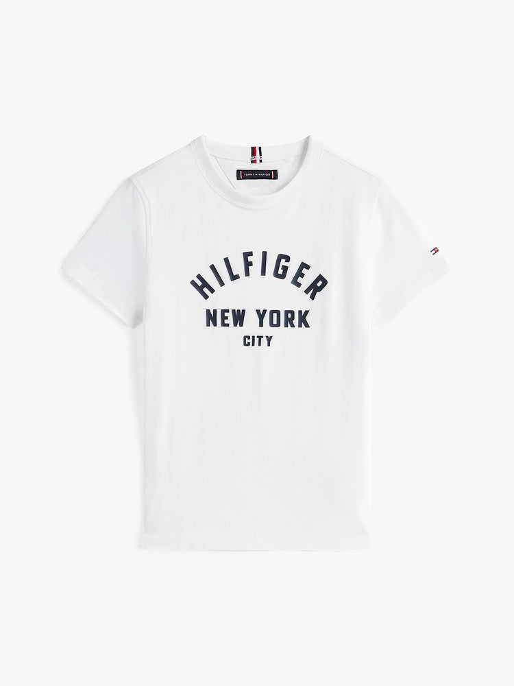 Παιδική μπλούζα μακό CURVED HILFIGER GRAPHIC TEE SS KB0KB09800YBR | KB0KB09800YBR