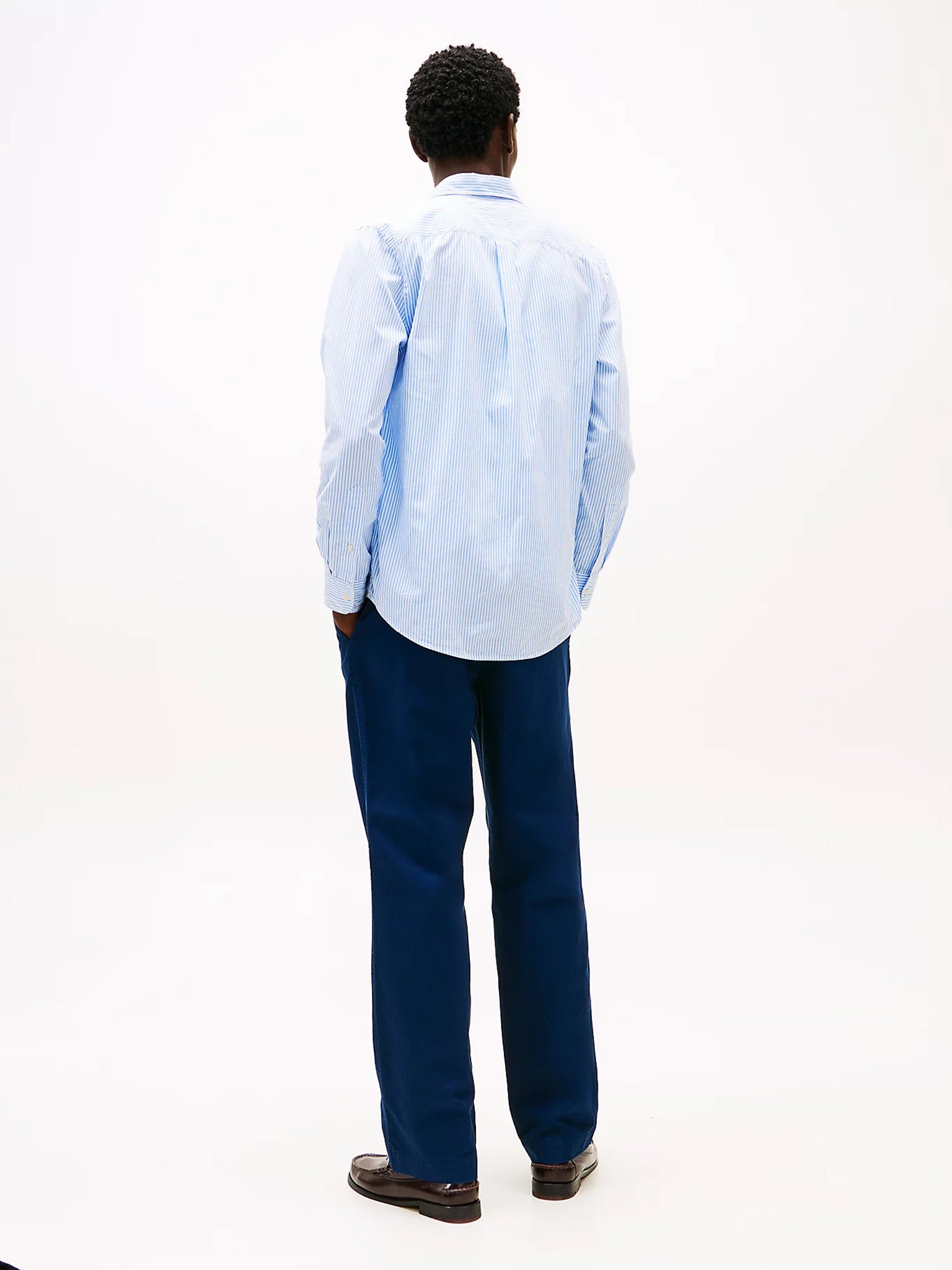 Ανδρικό πουκάμισο ριγέ FLEX POPLIN CLASSIC STP RF SHIRT MW0MW375490A7 | MW0MW375490A7