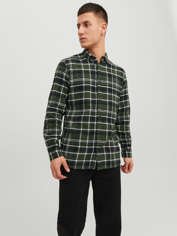 Ανδρικό πουκάμισο καρό JJPLAIN FALL CHECK SHIRT LS 12237039 | 12237039
