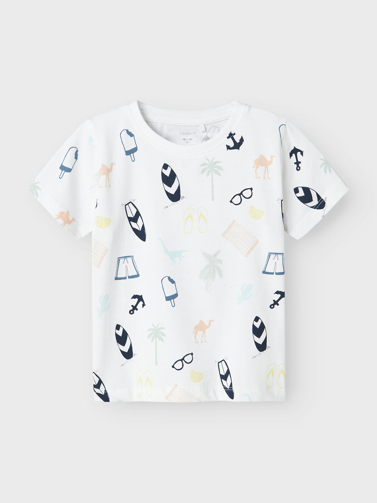 Παιδική μπλούζα σταμπωτή NMMJER NREG SS TOP 13243294 | 13243294