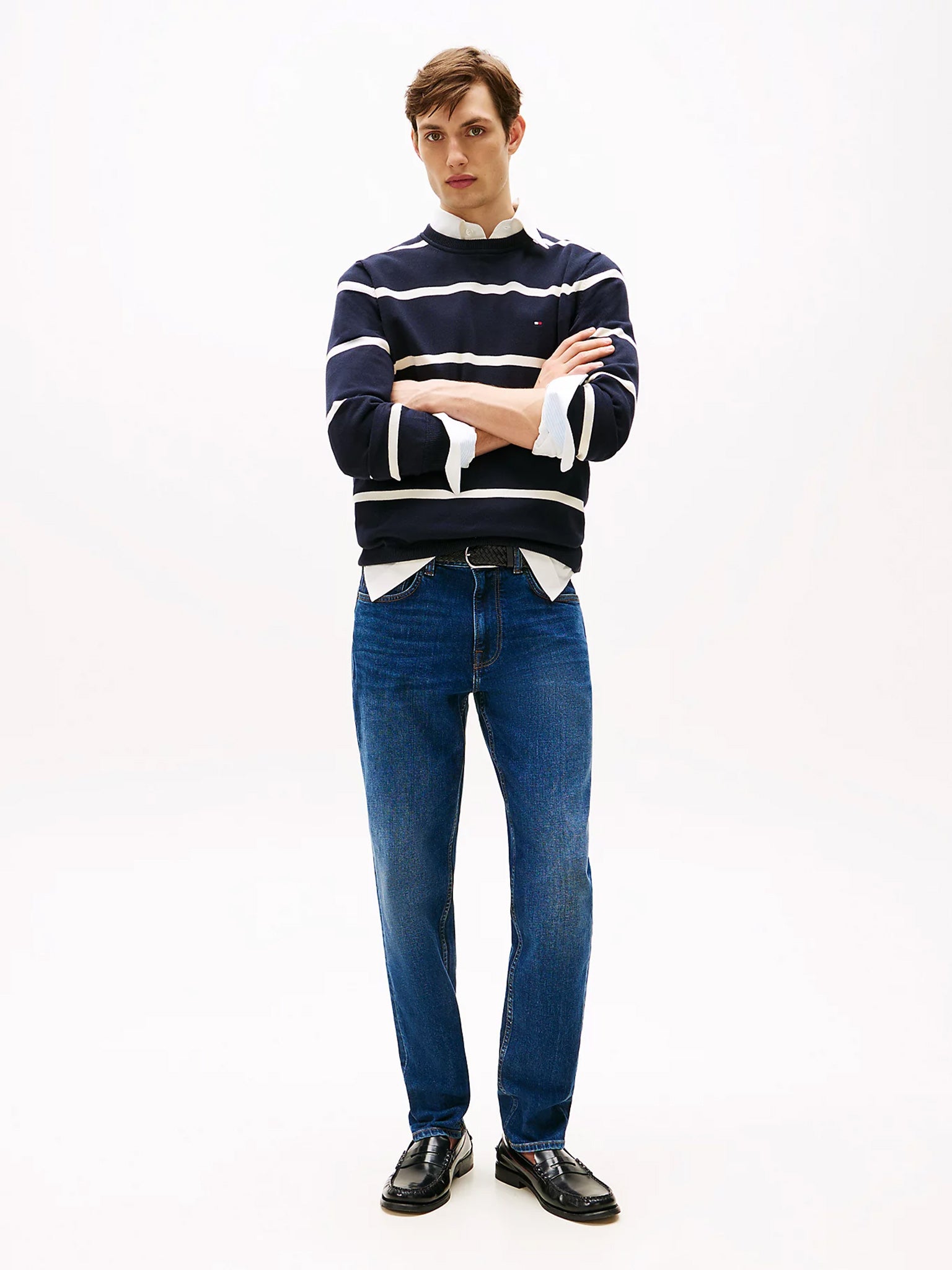 Ανδρικό παντελόνι τζιν CORE HARLEM ROYAL BLUE MW0MW390381BV | MW0MW390381BV