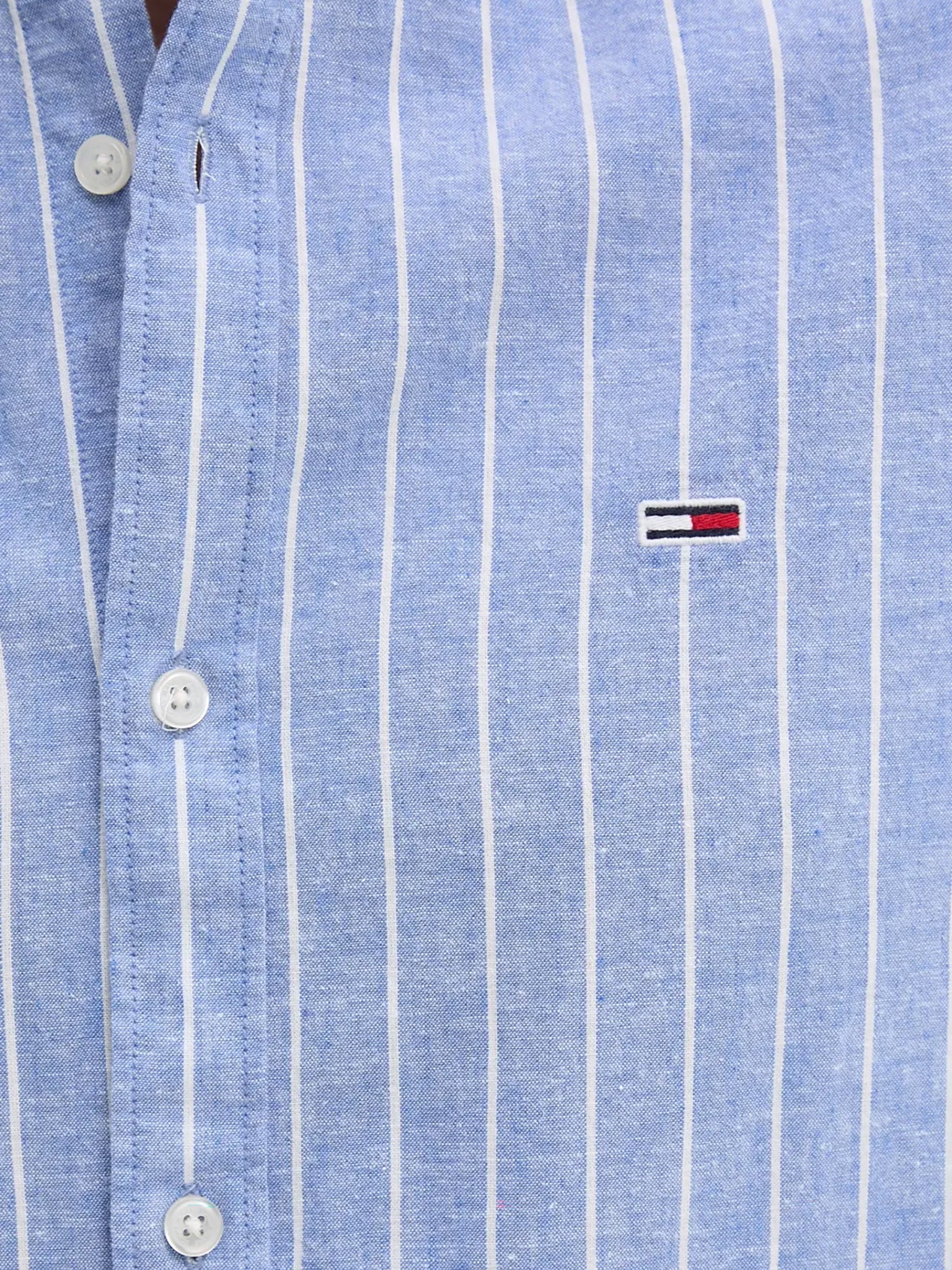 Ανδρικό πουκάμισο mao γιακά TJM LINEN MIX BND STP SHRT EXT DM0DM208930BA | DM0DM208930BA