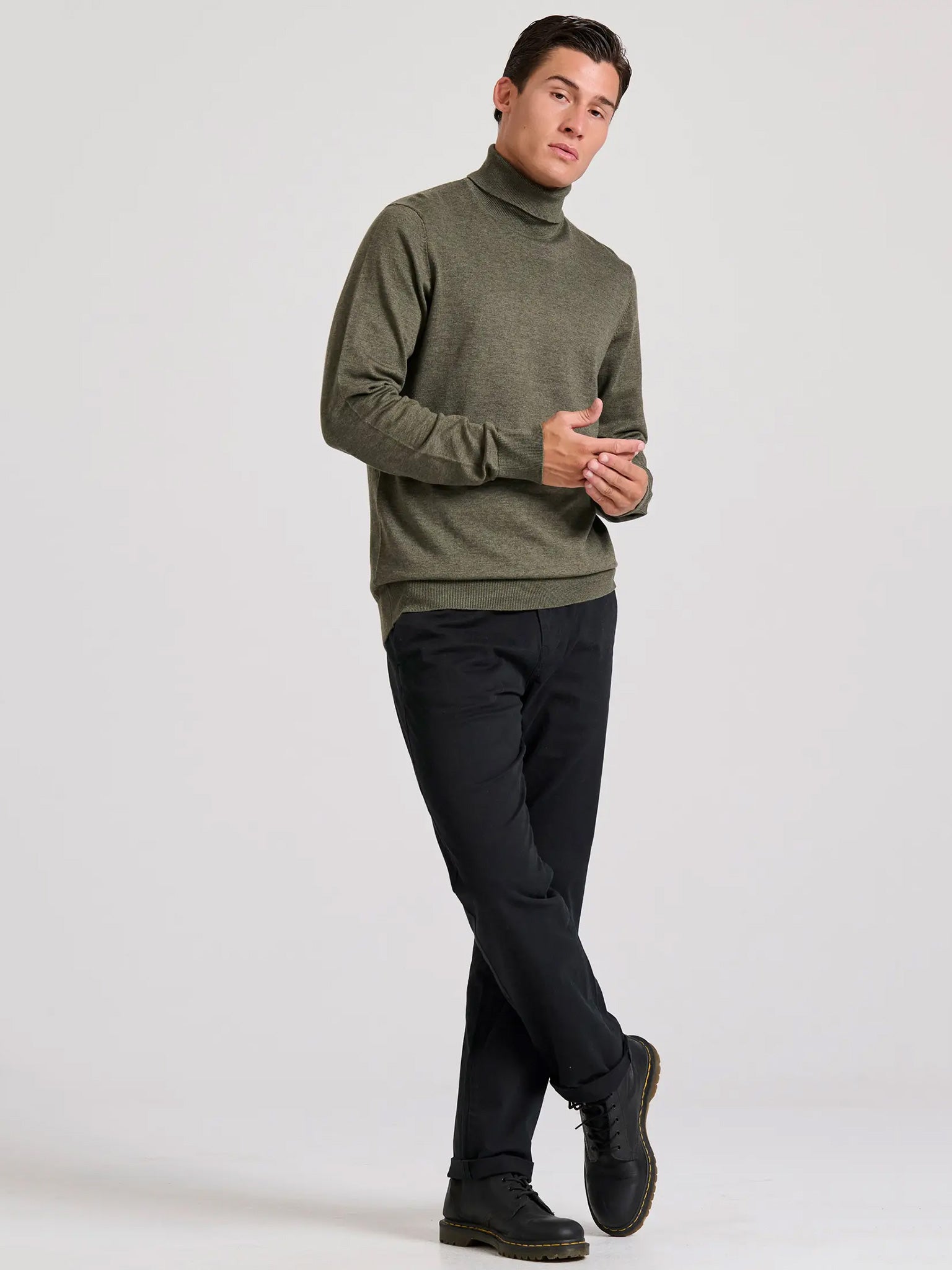 Ανδρική μπλούζα ψιλή πλέξη FBM010-005-09 CIGAR MEL | FBM010-005-09