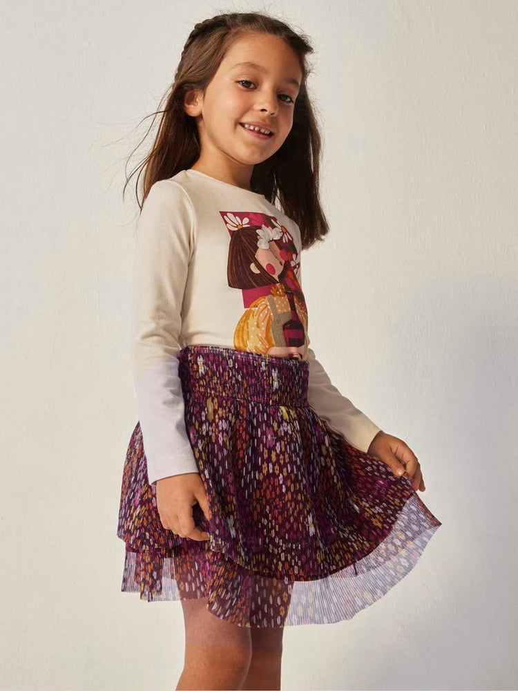 Παιδική φούστα πιέτες σταμπωτή τούλι 13-04904-042 | 13-04904-042