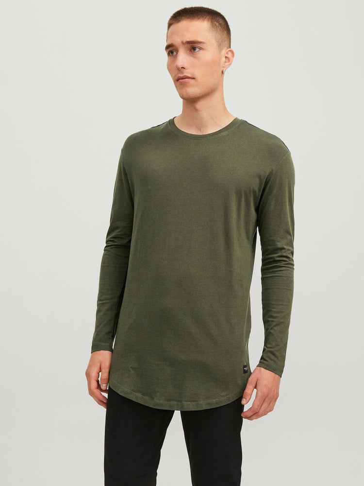 Ανδρική μπλούζα μακό JJENOA TEE O-NECK LS NOOS 12190128 | 12190128