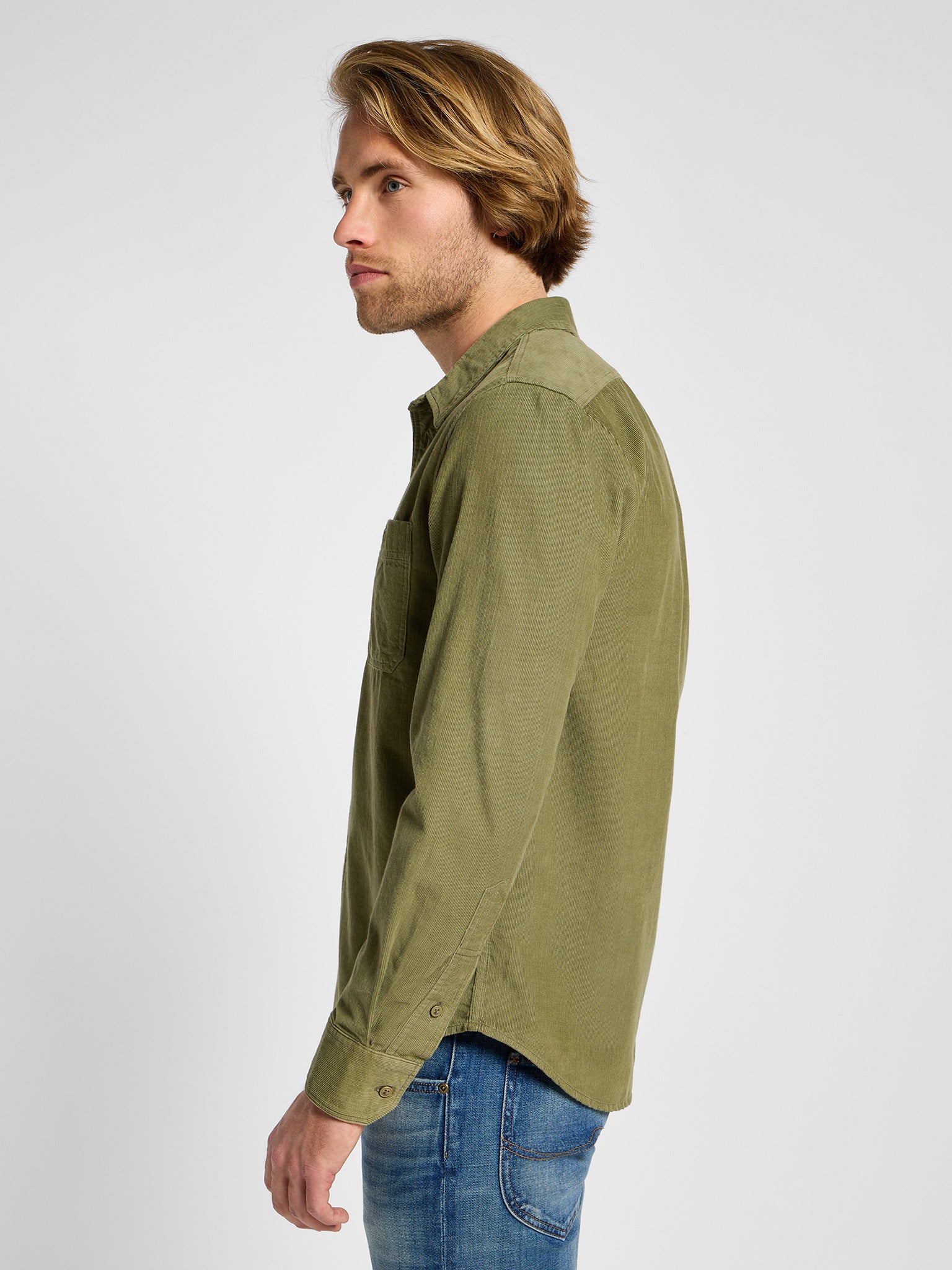 Ανδρικό πουκάμισο κοτλέ cotle shirt green 112355729 | 112355729