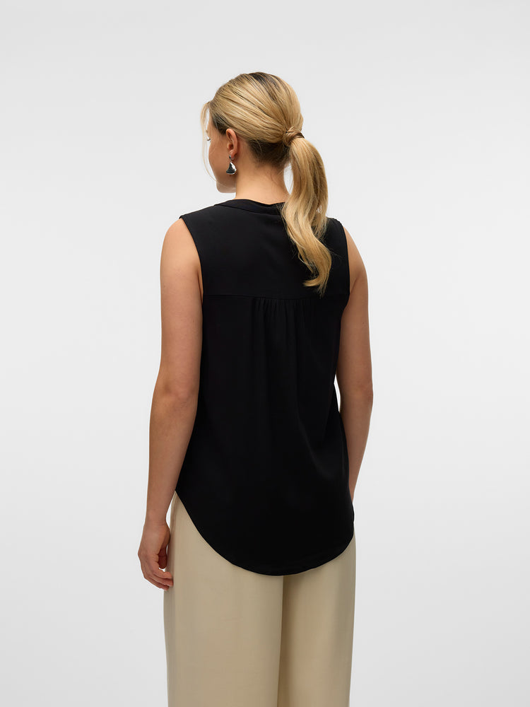 Γυναικεία μπλούζα ασύμμετρη VMBELLA SL V-NECK TOP WVN GA NOOS 10326002 | 10326002