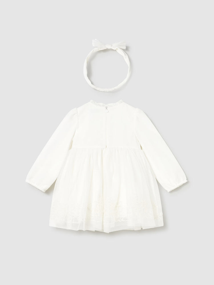 Βρεφικό φόρεμα τούλινο με κορδέλα 15-02902-064 | 15-02902-064