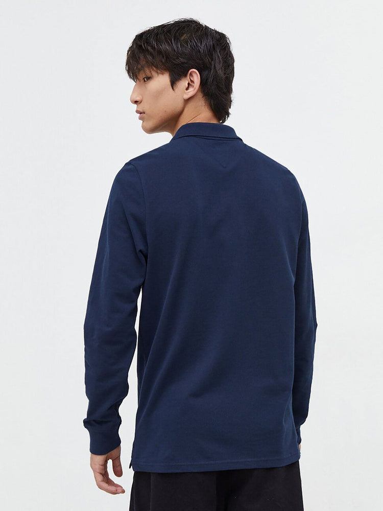 Ανδρικό polo TJM SLIM PLACKET LS POLO DM0DM18309C1G | DM0DM18309C1G