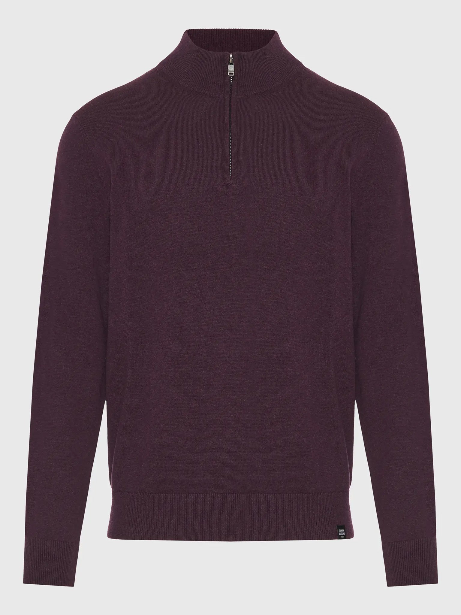 Ανδρική μπλούζα πλεκτή μελανζέ FBM010-003-09 PLUM MEL | FBM010-003-09