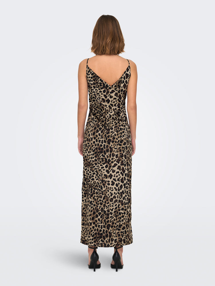 Γυναικείο φόρεμα animal ONLCHIGO LIFE STRAP SATIN MAXI DRESS 15340535 | 15340535