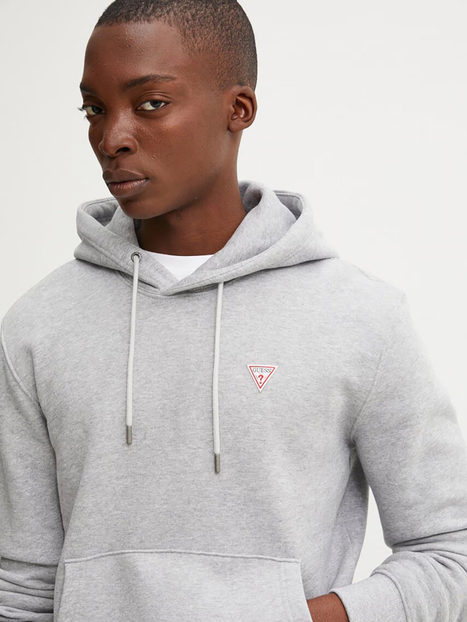 Ανδρική μπλούζα φούτερ μελανζέ hood slim mini logo M4YQ22K9V31H90Z | M4YQ22K9V31H90Z