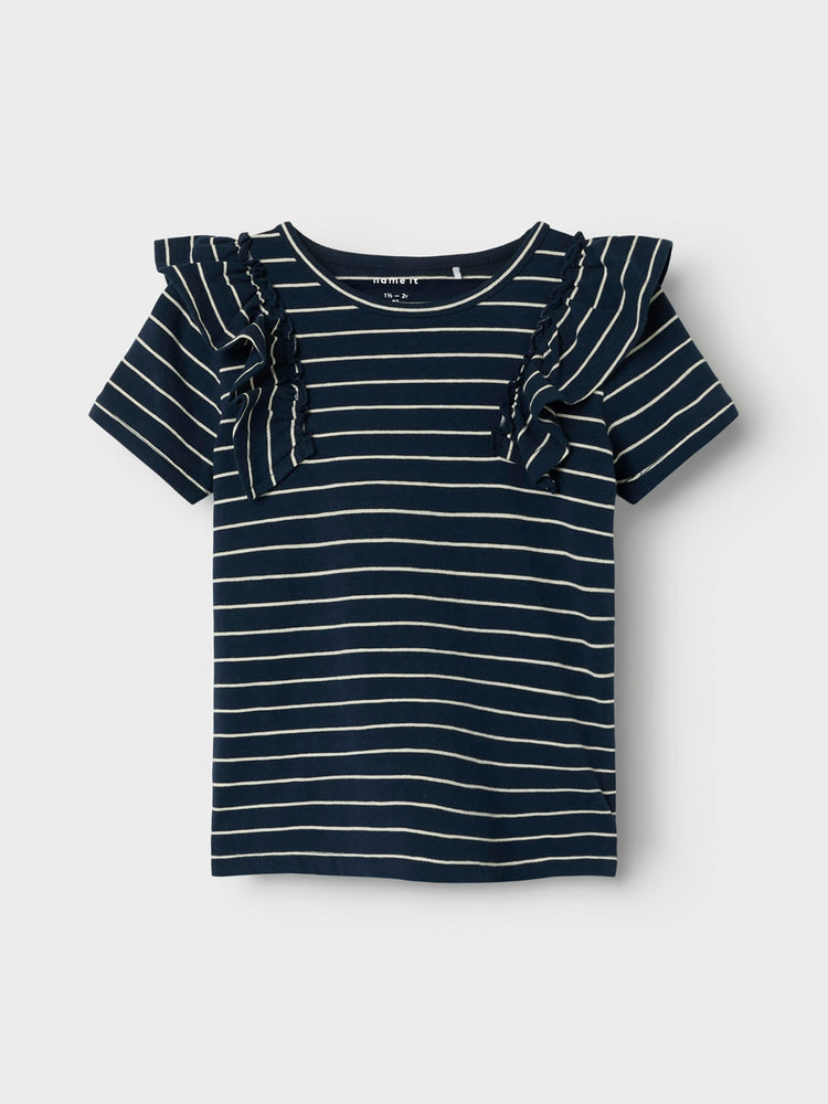 Παιδική μπλούζα ριγέ NMFLIANA SS TOP 13225247 | 13225247