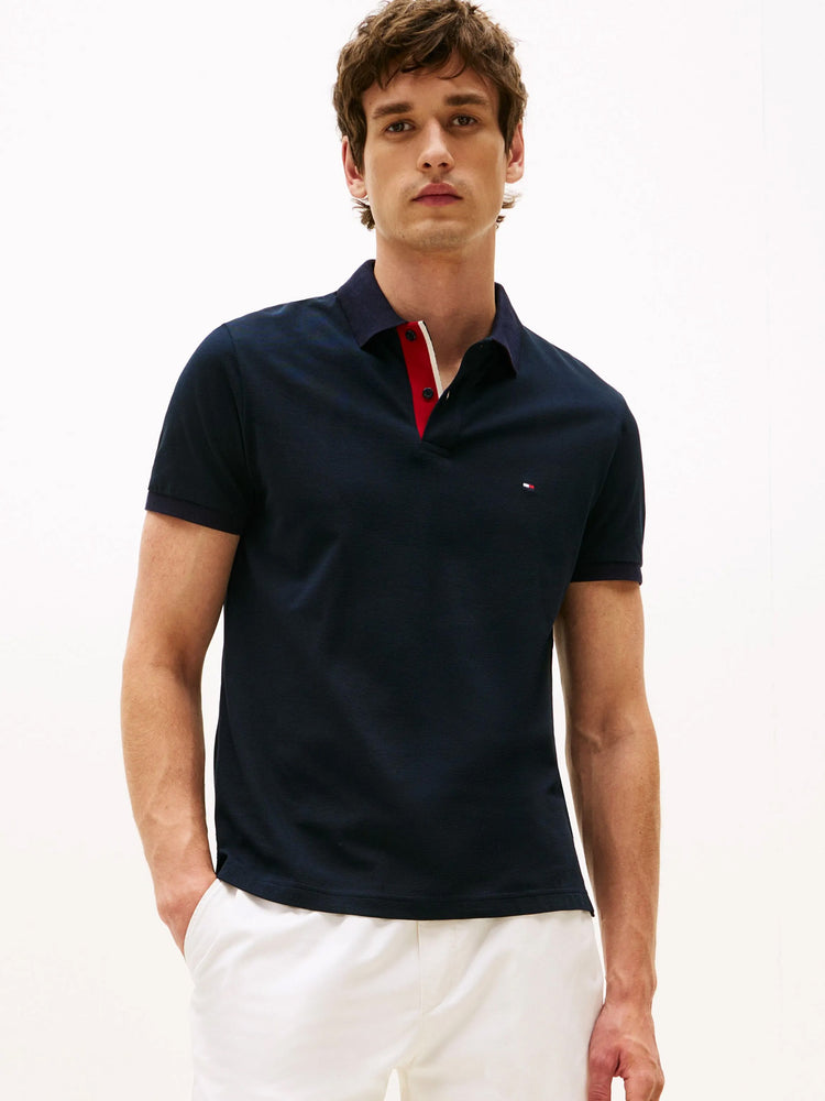Ανδρικό polo MB CONTRAST COLLAR CUFF REG POLO MW0MW39563DW5 | MW0MW39563DW5